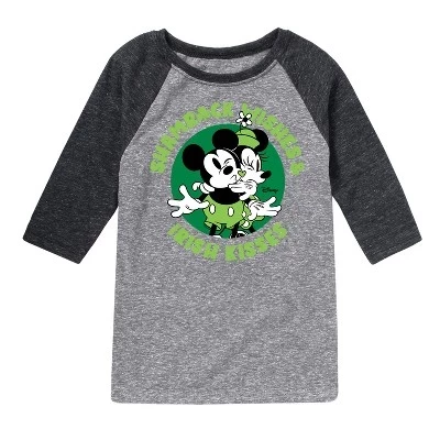 Лонгслив для мальчиков Disney Shamrock Wishes, меланж/черный