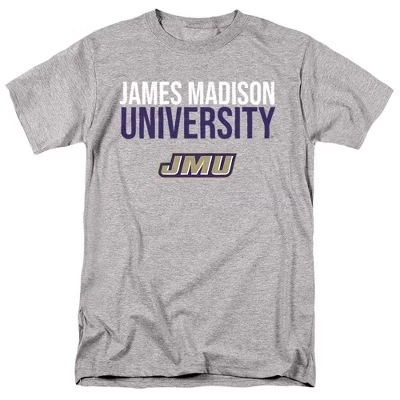 Мужская официальная футболка Университета Джеймса Мэдисона JMU athletic heather