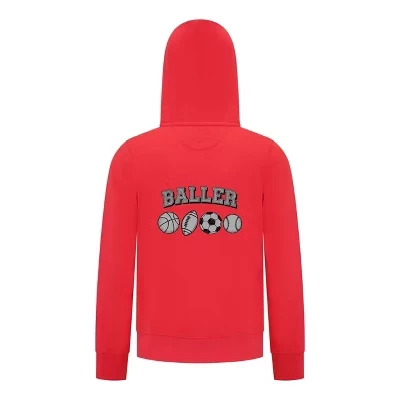 Спортивная коллекция толстовок на молнии для мальчиков – Ballers Multi-Sport Graphic Sweatshirt красного цвета