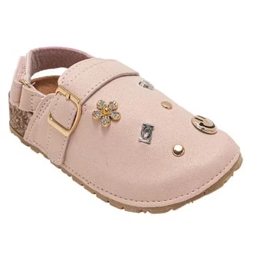 bebe Girls' Clog Slippers - Женские сабо-слипоны на стельке с ремешком-пряжкой, повседневная удобная обувь для маленьких / больших детей / карапузов