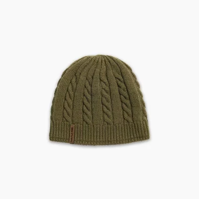 Wesley Beanie - шерстяная зимняя шапка для взрослых мужчин оливкового цвета