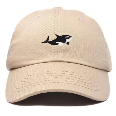 Бейсболка Orca Cap с аквариумной вышивкой, мужская хлопковая папина шляпа, бейсболка цвета хаки