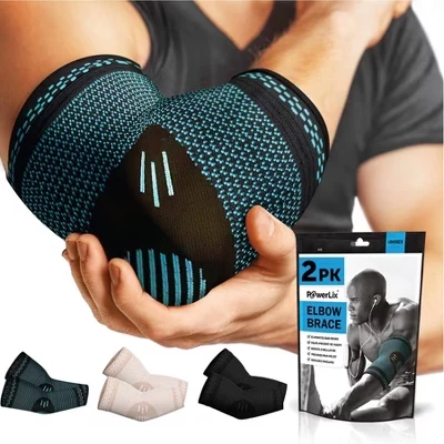 Компрессионные налокотники PowerLix 2 шт., синие