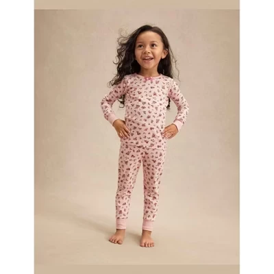 Детская облегающая пижама Gymboree из хлопка, розовая