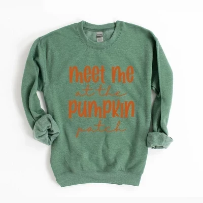 Женский свитшот Simply Sage Pumpkin Patch, зеленый