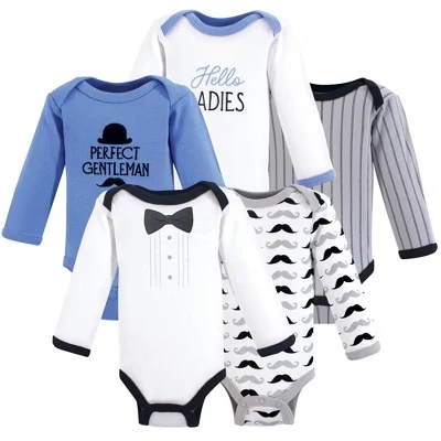 Боди Hudson Baby Preemie 5pk с усами маленького джентльмена