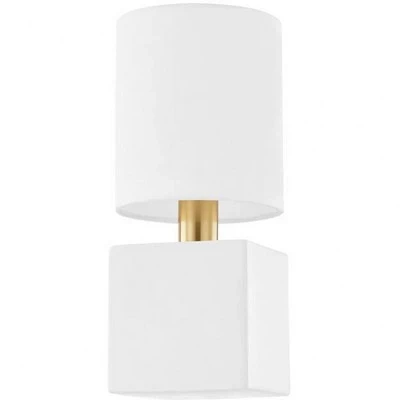 Настенное бра Joey - 1 Light -12,75 дюймов в высоту и 5,75 дюймов в ширину -Состаренная латунь /Матовое черное золото с отделкой золотом