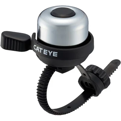 Велосипедный звонок Cateye PB-1100P, латунный, серебристый