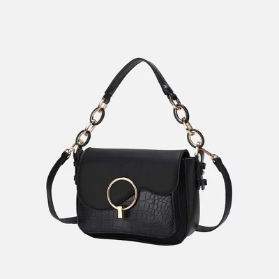 Фантазийная женская сумка через плечо из веганской кожи Croc от Mia K black