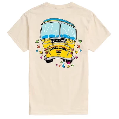 Мужская футболка с коротким рукавом Magical Mystery Tour Bus кремового цвета с графическим рисунком