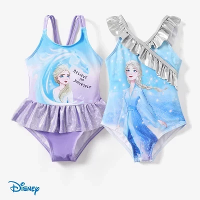 Купальник для девочек Frozen Disney Эльза, фиолетовый