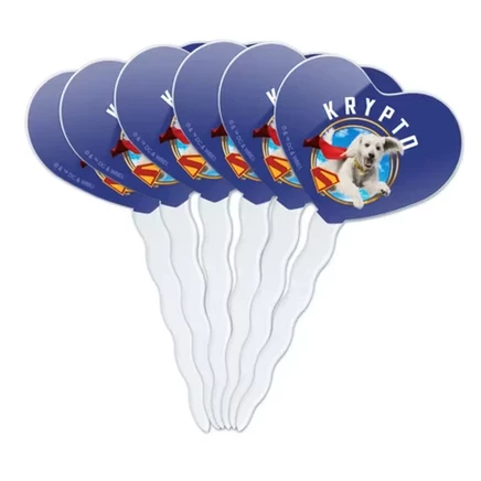 2025 Krypto Sky Heart Набор для украшения кексов с любовью в виде небесного сердца и топперов из 6 штук