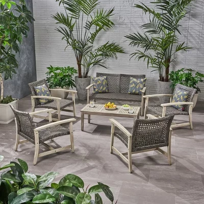 Уличный комплект GDFStudio Savannah из дерева и ротанга