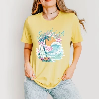 Футболка с коротким рукавом Sunset Chaser Waves желтого цвета