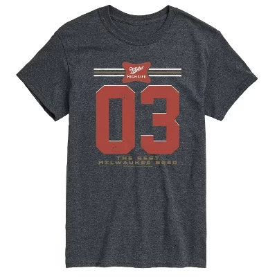 Мужская футболка с коротким рукавом и графическим принтом Heather charcoal от The Best Milwaukee Beer Jersey.