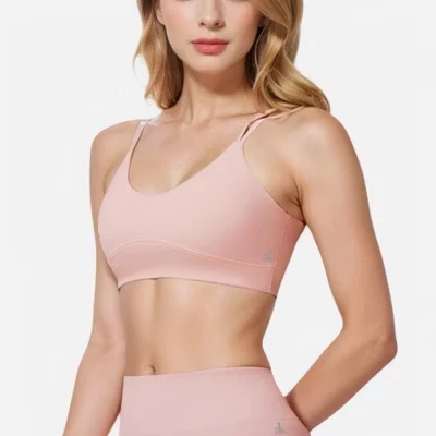 Женский топ Anna-Kaci Active, двойные бретели, розовый