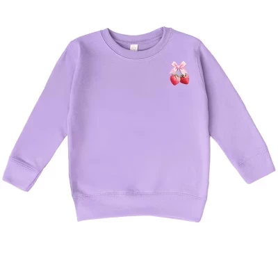 Детский свитшот The Juniper Shop Coquette Strawberry Watercolor, лиловый