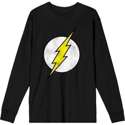 Футболка с длинным рукавом для взрослых с логотипом Thunderbolt черная