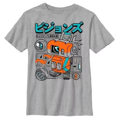 Футболка для мальчиков : Visions Lop и Ocho Robot athletic heather
