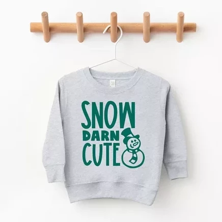 Детский свитшот The Juniper Shop Snow Darn Cute, серый меланж