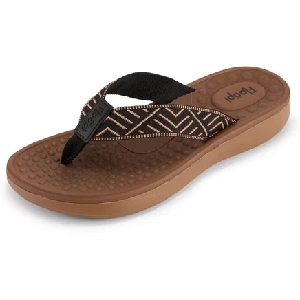 Женские вьетнамки Floopi Aztec Knit, черно-коричневые