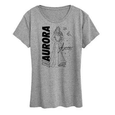 Женская футболка с коротким рукавом и графическим рисунком Aurora Sketch