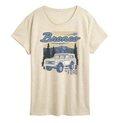 Женская футболка Bronco с коротким рукавом и рисунком birch