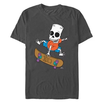 Мужская футболка Skater Bart цвета древесного угля