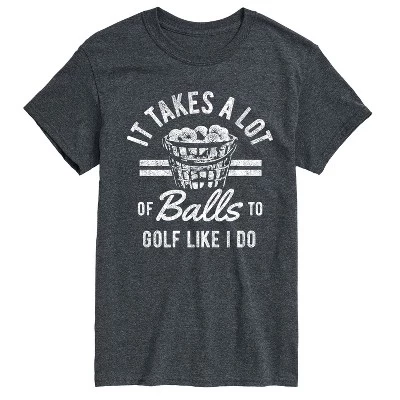Мужская футболка с коротким рукавом и графическим рисунком heather charcoal - It Takes A Lot Of Balls