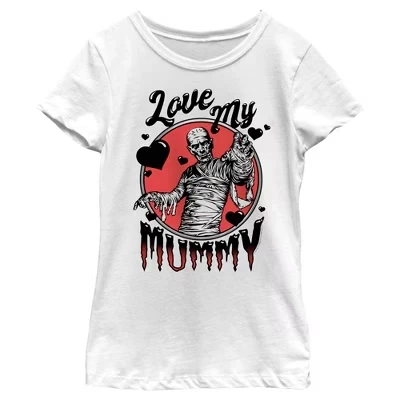 Футболка для девочек The Mummy Love My Mummy, белая