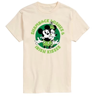 Мужская футболка с коротким рукавом Shamrock Wishes Irish Kisses кремового цвета с графическим рисунком