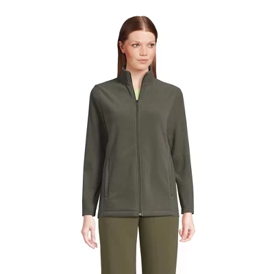 Женская флисовая куртка Lands End Anyweather, зеленая