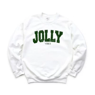 Женская толстовка с рисунком Jolly Vibes Grunge белого цвета