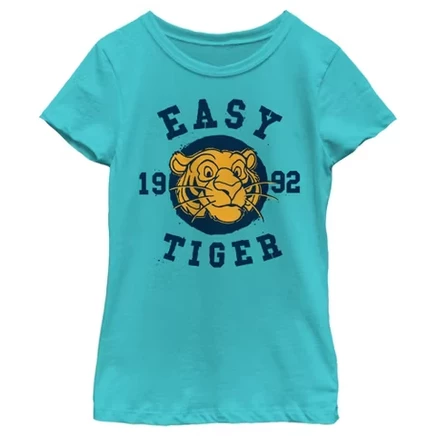 Футболка для девочек Aladdin Rajah Easy Tiger, голубая