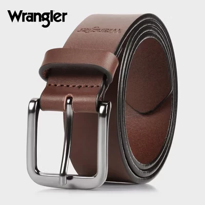 Мужской ремень Wrangler 35 мм из буйволиной кожи, коричневый