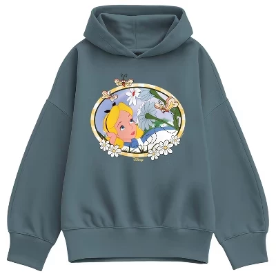 Женское худи Alice in Wonderland Alice Daisies, синее