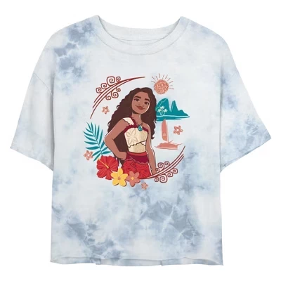 Подростковая кроп-футболка Moana 2 Fearless, разноцветная