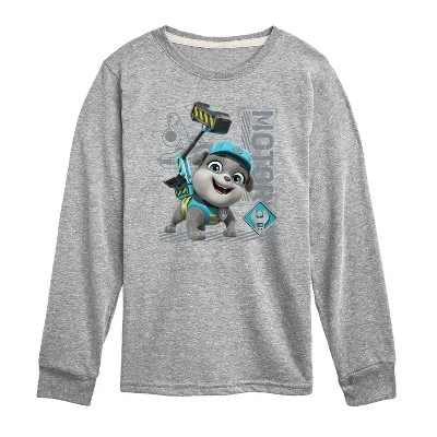 Футболка с длинным рукавом и рисунком Rubble & Crew для мальчиков - Paw Patrol - athletic heather