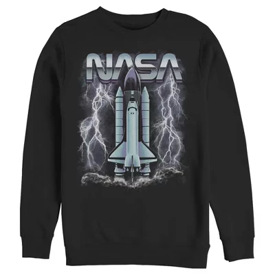 Мужская толстовка NASA Lightning Launch, черная