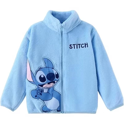 Флисовые пальто унисекс Disney Kids на молнии синего цвета