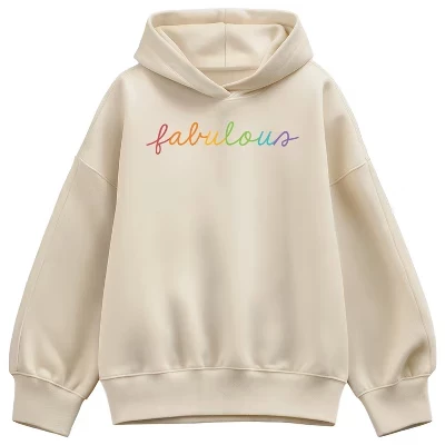 Женское худи Instant Message Fabulous Rainbow, кремовое
