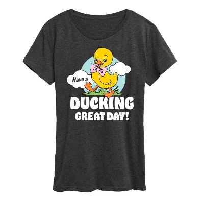 Женская футболка Instant Message Ducking Great Day, графит