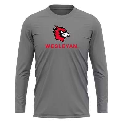 Мужской лонгслив NCAA Wesleyan, угольный
