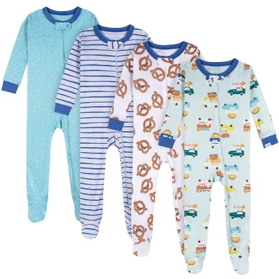 Мальчиковые комбинезоны onesies brand 4 шт., хлопок, «snack truck»