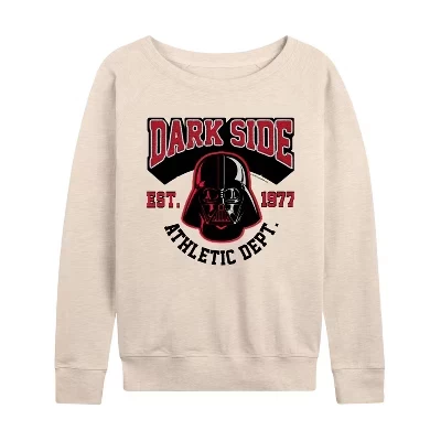 Женская футболка - - Darkside Athletic Department. Легкая французская махровая рубашка с широким вырезом и длинными рукавами с рисунком birch