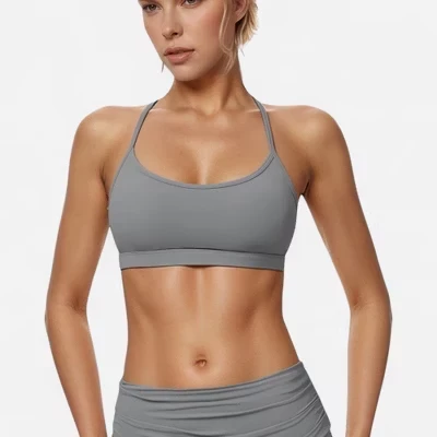 Женский спортивный бюстгальтер Anna-Kaci Active, серый