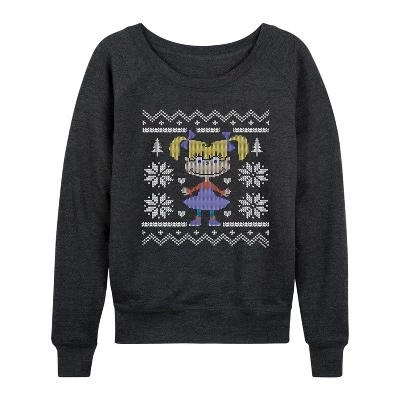 Женский лонгслив Rugrats Angelica Ugly Sweater, серый
