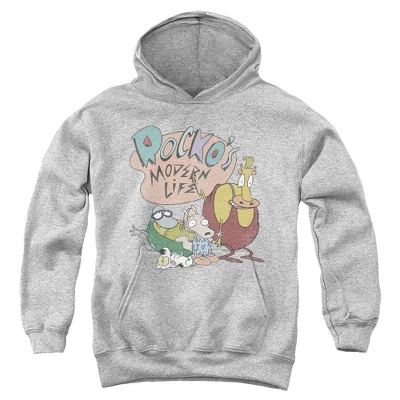 Худи для мальчиков Rocko's Modern Life Logo, серый меланж