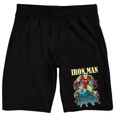 Мужские домашние шорты Marvel Iron Man, черные