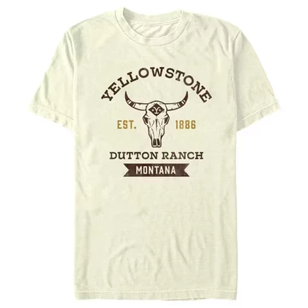 Мужская футболка Yellowstone Dutton Ranch Est. 1886, бежевая